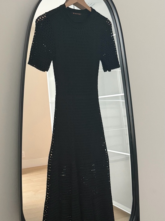 Galeria tricot Dresses & Skirts - Black Crochet Midi Dress - Unknown Brand